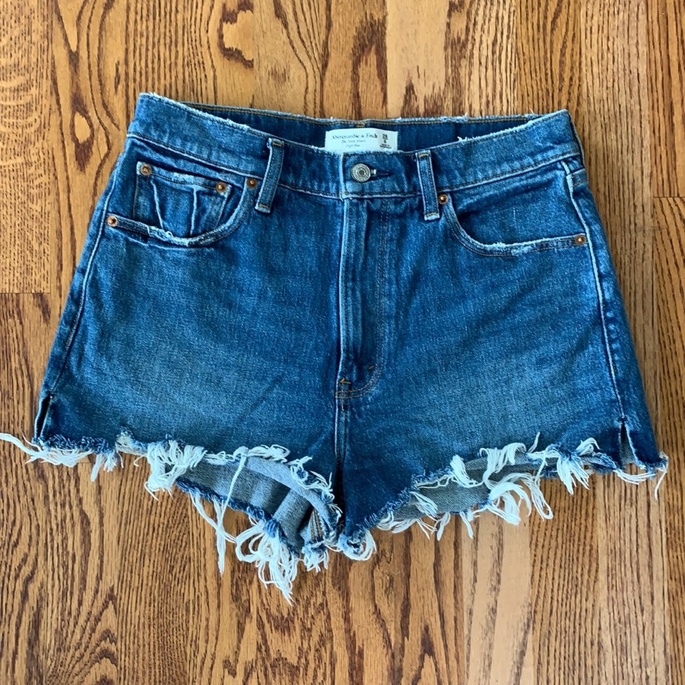 Abercrombie & Fitch Dark Blue Denim Jean Shorts